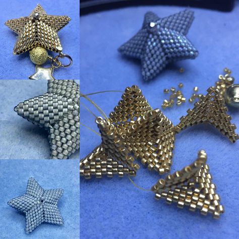 Star Beads Pattern, Beadwork Tutorial, Beads Craft Jewelry, Bead Weaving Tutorials, Bead Crochet Patterns, Loom Bracelet Patterns, Diy Bracelets Patterns, Bead Weaving Patterns, Christmas Bead