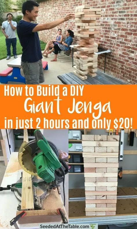 Life Size Jenga Diy, Diy Outdoor Jenga Set, Outdoor Jenga Game Diy, Yard Jenga Diy How To Make, Large Jenga Diy, Outside Jenga Game Diy, Large Yard Games Diy, Outdoor Jenga Diy, Wedding Giant Jenga