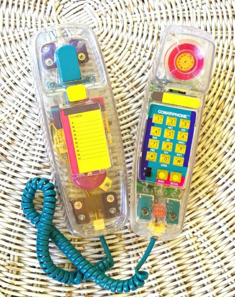 Clear Tech, Y2k Toys, 80s Phone, Clarissa Explains It All, The Baby Sitters Club, Phone Jack, Teapot Design, Retro Gadgets, Vintage Phones