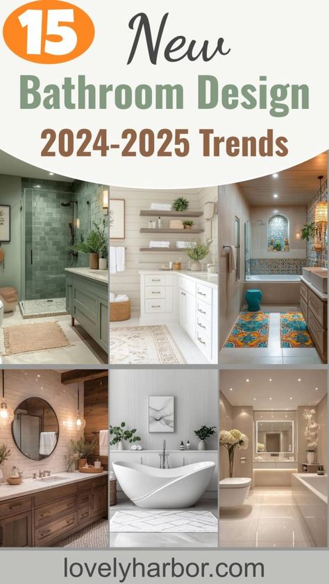 Bathroom Trends 2025, Trending Bathroom Ideas 2024, Bathroom 2024 Design Trends, 2025 Bathroom Trends, European Bathroom Ideas, 2024 Bathroom Trends, Modern Bathroom Design Latest Trends, Dream Bathrooms Modern, Stunning Bathroom Ideas