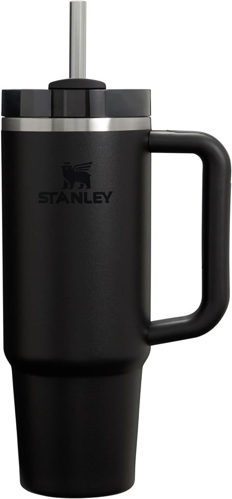 Stanley Quencher H2.0 FlowState Stainless Steel Vacuum Insulated Tumbler with Lid and Straw for Water, Iced Tea or Coffee Black Stanley Cup, Black Stanley, The Narrows, Stanley Quencher, Insulated Cups, Steel Design, Reusable Straw, Stanley Cup, Insulated Tumbler