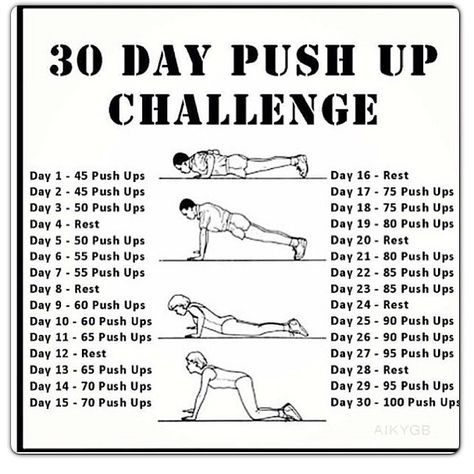 30 Days to Fitness - I always stop these after a couple of days, this time I will complete one!! 30 Day Push Up, Workout Challenges, 30 Day Challenges, Push Up Challenge, 30 Day Fitness, Fitness Challenges, 30 Day Workout Challenge, Fitness Challenge, Motivation Fitness