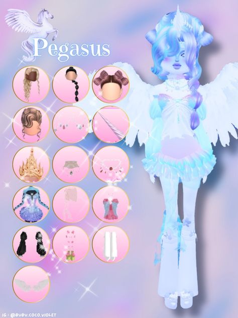 Unicorn Dti Outfit, Unicorn Inspired Outfits, Unicorn Dress To Impress, Dress To Impress Theme Mythical Creature, Dress To Impress Light Colors Theme, Dress To Impress Theme Elements, Pegasus Outfit, Dress To Impress Theme Animals, Dress To Impress Mythical Creature