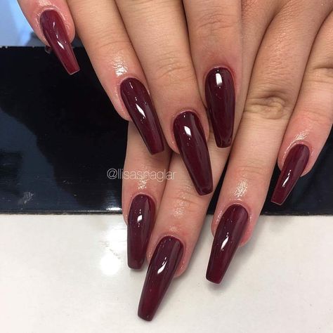 Ballerina Nails Designs, Deep Red Nails, Wine Nails, Art Designs Ideas, Red Acrylic Nails, Cherry Nails, Grunge Nails, Burgundy Nails, Soft Nails