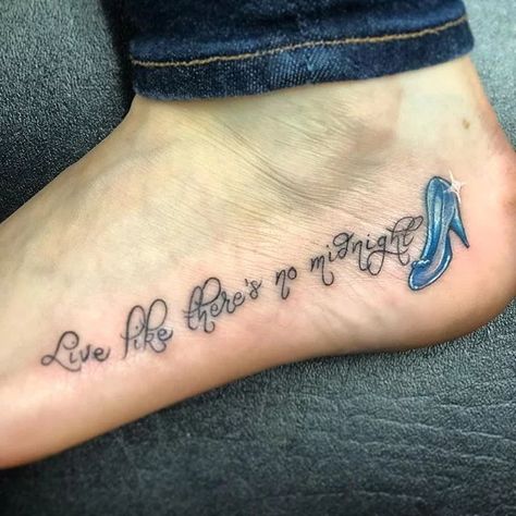 Cinderella Tattoos, Cinderella Tattoo, Disney Tattoos Quotes, Cute Disney Tattoos, Disney Inspired Tattoos, Disney Sleeve Tattoos, Disney Sleeve, Disney Princess Tattoo, Beautiful Slippers