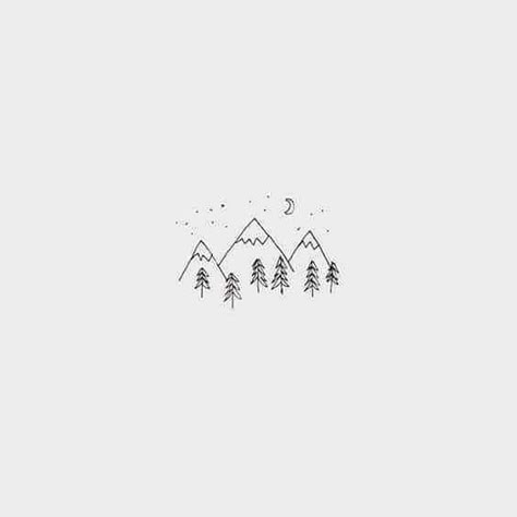 Ryn Frank, Easy Things To Draw, Arte Doodle, Mountain Drawing, Minimalist Drawing, Arrow Tattoo, Things To Draw, Mountain Tattoo, Small Drawings