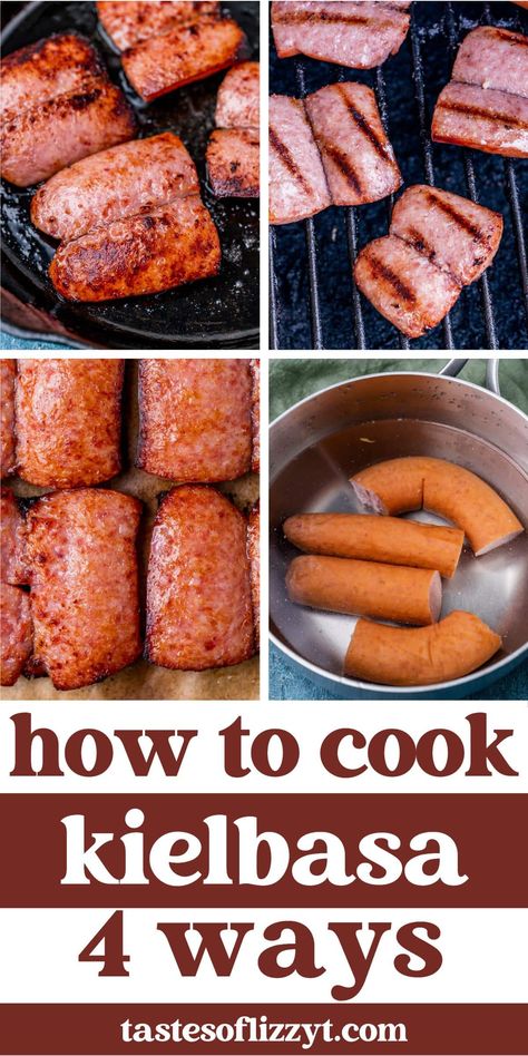 How To Cook Kielbasa On The Stove, Best Way To Cook Kielbasa, Best Kielbasa Recipes, Kielbasa Grill Recipes, Kielbasa Sandwich Recipes, Grilled Kielbasa Recipes, Kielbasa In Oven, How To Cook Smoked Sausage, Kolbasa Recipe