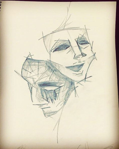 #masks #faces #abstract #art #sketch #draw #drawing #sketchbook #myart #pen #blackandwhite #new #drawer #sad #happy Person With Mask Drawing, Two Faced Drawings Mask, Double Face Drawing, 2 Faced Drawing, Face Mask Sketch, Essay Inspiration, Edgar Artis, Happy Face Drawing, Mask Sketch