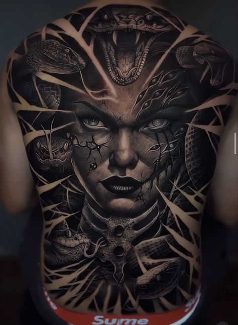 Medusa Tattoo Full Back, Male Full Back Tattoo, Medusa Tattoo Back, Full Back Tattoo For Men, Men’s Back Tattoo, Medusa Back Tattoo, Full Back Tattoos For Men, Back Piece Tattoo Men, Fullback Tattoo