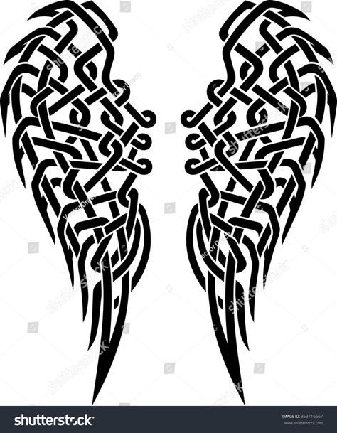 Celtic Angel Wings Tattoo, Celtic Wings Tattoo, Gladiator Armor, Phoenix Wings, Wing Tattoo Men, Rune Tattoo, Celtic Tattoo, Eagle Wings, Wings Tattoo