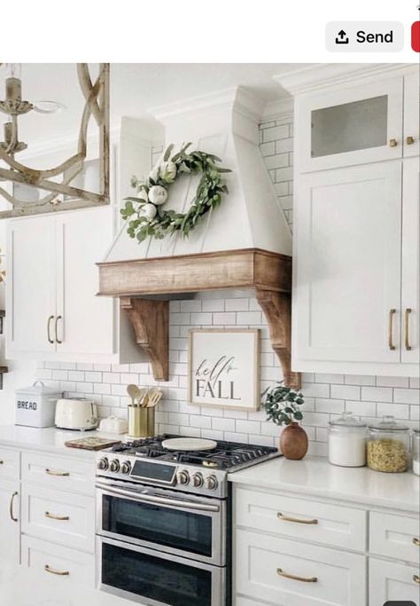 Napa Kitchen, Kitchen Hood Ideas, Hood Vents, Kitchen Hood Design, Stove Hood, Small Farmhouse Kitchen, Oven Hood, Kitchen Vent Hood, Pond House