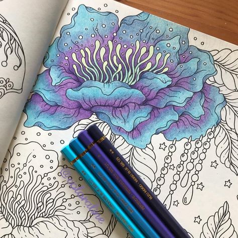 Aline ✏️ | New WIP from Magical Dawn by Hanna Karlzon. I’m using Caran d’ache Pablos #hannakarlzon #carandache #livredecoloriage #coloringpages… | Instagram Colored Pencils Prismacolor, Hanna Karlzon Magical Dawn, Drawing Techniques Pencil, Rose Drawings, Caran Dache, Art Colored Pencil, Blending Colored Pencils, Portrait Fine Art, Portrait Pencil