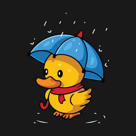 Check out this awesome 'Little+duck+in+rain+with+umbrella+design' design on @TeePublic! Duck With Glasses Drawing, Duck Wearing Glasses, Cute Duck Holding Knife, Rain With Umbrella, Duck With Umbrella, Duck Umbrella, Holding Umbrella, Holding An Umbrella, Happy Ghost