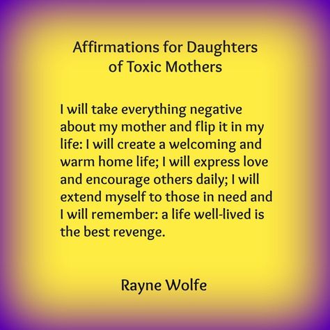 Toxic Mothers, Toxic Mother, Daughters Of Narcissistic Mothers, Toxic Family Quotes, Toxic Parents, Narcissistic Parent, Narcissistic Mother, Healing Affirmations, Toxic Family