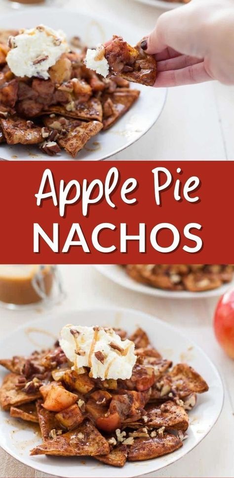 Dessert Nachos Recipe, Thanksgiving Vegan, Dessert Nachos, Traditional Apple Pie, Traditional Thanksgiving Recipes, Apple Nachos, Vegan Apple Pie, Vegan Apple, Egg Free Recipes