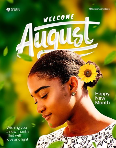 new month design idea, model portrait Welcome To August, Happy New Month, Happy Birthday Design, Flyer Design Layout, Church Poster Design, Social Design, Social Media Advertising Design, Graphic Design Flyer, Flyer Design Inspiration