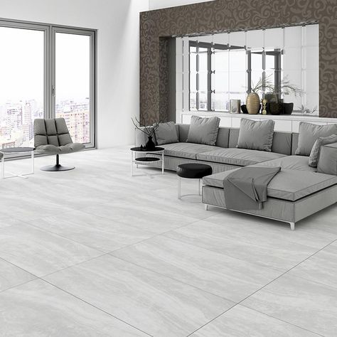 Grey Floor Tiles Living Room, Grey Tiles Living Room, Gray Porcelain Tile Floor, Grey Flooring Living Room, Living Room Floor Tiles, Tattoo Modern, Floor Tiles Design, Tiles Living Room, Tile Floor Living Room