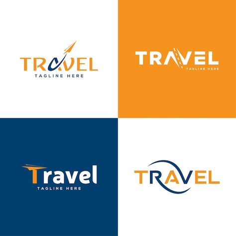 Traveling Agency Logo, Logo For Travel Agency, Travel Logo Design, Logo Types, Logo Wordmark, Travel Agency Logo, Negative Space Logos, Banner Design Inspiration, Wordmark Logo