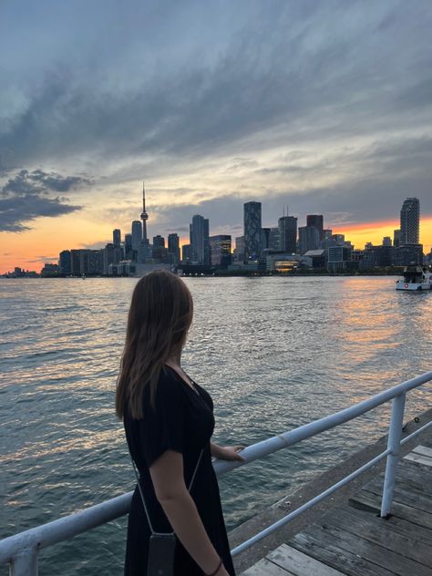 📍Polson Pier Watching The Sunset, Big Cities, The Sunset, Toronto, Quick Saves