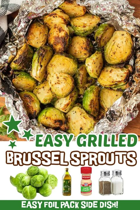 The texture of Homemade Grilled Brussel Sprouts in foil is amazing. They are so tender and perfectly seasoned. Each bite is delicious. They make a great side dish with hardly any effort. With just a simple seasoning blend, this recipe has amazing flavor. #eatingonadime #grilledbrusselsproutsinfoil #foilpackbrusselsprouts #grilledbrusselsprouts Healthy Bread Alternatives, Bacon Wrapped Brussel Sprouts, Grilled Brussel Sprouts, Smoked Vegetables, Crowd Recipes, Brussel Sprout Recipes, Sandwich Bread Recipe, Party Crowd, The Perfect Loaf