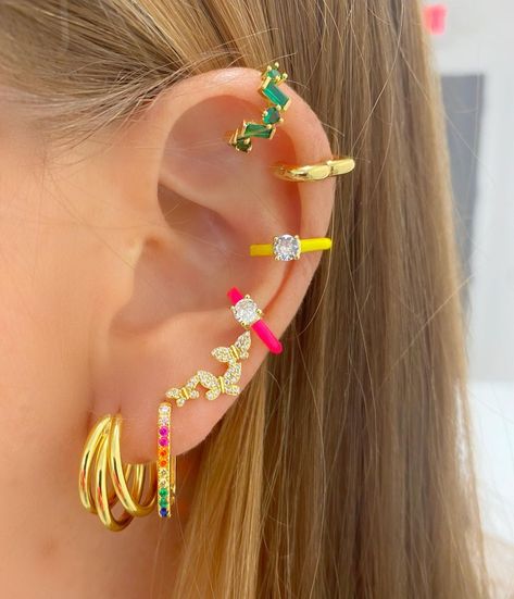 Promise Jewelry, Ear Party, Ear Stack, Cute Cases, Butterfly Earrings, Jewelry Party, Jewelry Stores, Ear Cuff, Silver Gold