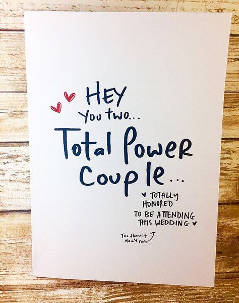 Total Power Couple Wedding Card- power couple, congrats on getting married, funny wedding card, simple wedding card, unique wedding card by SideSandwich on Etsy Wedding Card Funny, Getting Married Funny, Simple Wedding Card, Simple Wedding Cards, Wedding Card Messages, Funny Wedding Cards, Unique Wedding Cards, Wedding Cards Handmade, Card Simple