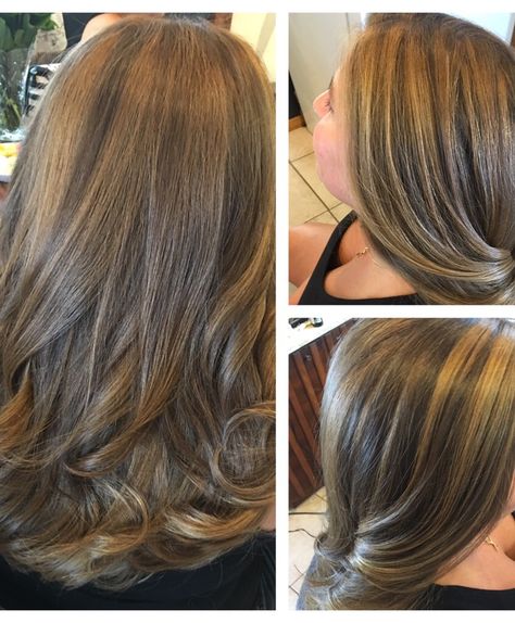 Highlights without using bleach Balayage Without Bleaching, Highlights No Bleach, Highlights Without Bleach, Bleach Balayage, Balayage Long Hair, Makeup Hacks Beauty Secrets, Balayage Hair Dark, Caramel Highlights, Blue Highlights