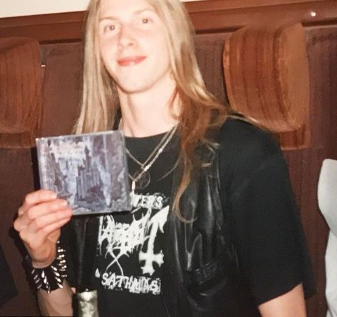 Anders with a masterpiece "Far Away from the Sun" early 90s Blonde Metalhead Guy, 90s Metalhead, Blonde Metalhead, Metalhead Fashion, Metalhead Guy, Alternative Subcultures, Black And White Crop Tops, Metal Boy, Early 90s