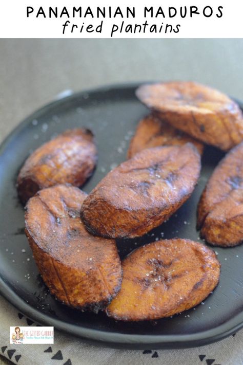 If you are looking for fried sweet plantains, look no further than this platanos maduros recipe. Platanos maduros are sweet ripe plantains fried to perfection. Learn how to cook these plantains to serve for breakfast, lunch, or dinner. These yellow plantain bananas are pan fried to perfection! #plantains #breakfast #panama Plantains Breakfast, Maduros Recipe, Platanos Maduros Recipe, Veggie Dish Recipes, Fried Sweet Plantains, Sweet Plantains, Burger Side Dishes, Fried Plantains, How To Cook Greens