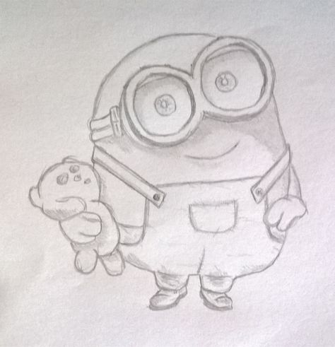 Bob - I Minions Minion S, Minion Sketch, Minion Drawing, Free Draw, Disney Drawing, Easy Disney Drawings, Disney Drawings Sketches, Easy Cartoon Drawings, Disney Art Drawings