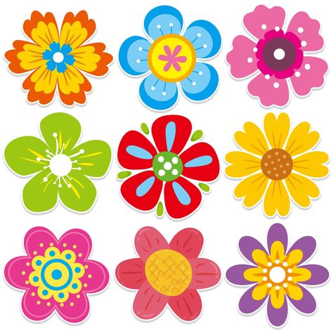 PRICES MAY VARY. ✅ LIVEN UP CLASSROOM. Use these flower decorations to liven up your classroom in this Spring season! Add a strong Spring touch to bulletin board, doors, windows, chalkboard and more! ✅ WHAT YOU GET. 45pcs flower cutouts in 9 styles and 100 glue points. 6”Cardboard. Great for Spring party, flower themed party, tea party, add vibrant atmosphere for your party. ✅ SPRING DECORATIONS. Flower design make your bulletin boards unique! A must-have Spring decoration for teachers, students Mural Mayo, Classroom Window Decorations, Origami Paper Flowers, English Classroom Decor, Paper Flower Templates, 2nd Birthday Party Themes, Paper Flower Template, Flower Party, Paper Fans