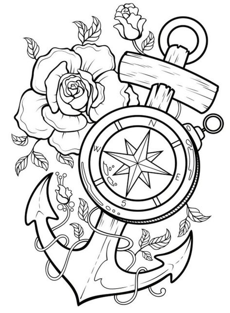 Tattoo Coloring Pages | 90 Printable Coloring Pages Anchor Coloring Page, Free Printable Tattoo Designs, Cool Adult Coloring Pages, Disney Mandala Coloring Pages, Adult Coloring Book Pages Free Printable, Adult Colouring Printables Free, Colouring Pages For Adults Printable Free, Gothic Coloring Pages For Adults, Tattoo Coloring Pages For Adults