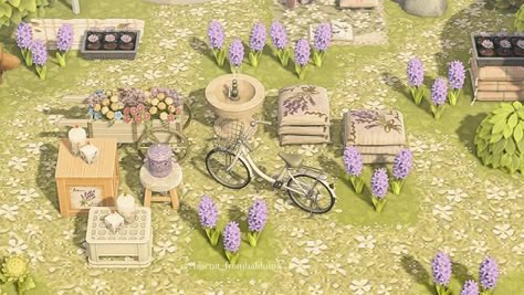 Acnh Purple Hyacinths, Acnh Lavender Farm, Lavender Animal Crossing, Animal Crossing Lavender Field, Acnh Lavender Code, Acnh Lavender Fields, Acnh Lavender, Springcore Acnh, Acnh Spring