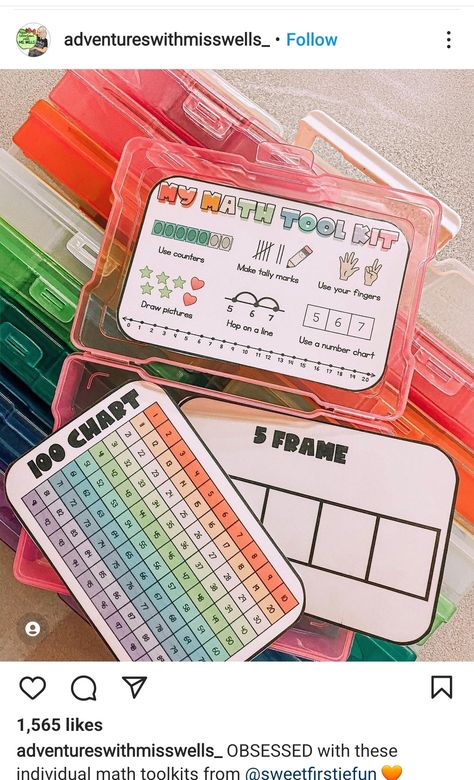 Classroom Nessesities, First Grade Classroom Essentials, Classroom Must Haves Elementary, Kindergarten Math Tool Kit, Math Tool Kit Kindergarten, 2nd Grade Math Toolkit, Math Tool Kit, Kindergarten Math Tool Kit Student, First Grade Math Tool Kit