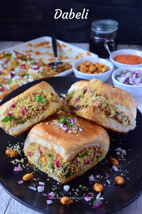 dabeli recipe, recipe for dabeli, dabeli masala, kacchi dabeli, dabeli banavani rit, kacchi dabeli recipe, dabeli pav, kutchi dabeli, kacchi dabeli masala, dabeli food, dabeli banane ki recipe, dabeli dish, dabeli kaise banate hain, dabeli ingredients, dabeli gujarati recipe, how to make kacchi dabeli, kutchi dabeli recipe, kutchi dabeli masala, kacchi dabeli rajkot, kacchi dabeli ki recipe, kutchi king dabeli, kutchi dabeli banane ki recipe, kutchi dabeli masala recipe Dabeli Recipe, Gujarati Snacks, Potato Filling, Mini Burger, Golden Spoon, Gujarati Recipes, Indian Street Food, Evening Snacks, Indian Snacks