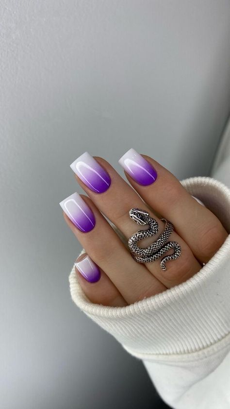 Fancy Nails Designs, Short Acrylic Nails Designs, Manicure Y Pedicure, Fancy Nails, Short Acrylic Nails, Manicure E Pedicure, Purple Nails, Best Acrylic Nails, Ombre Nails