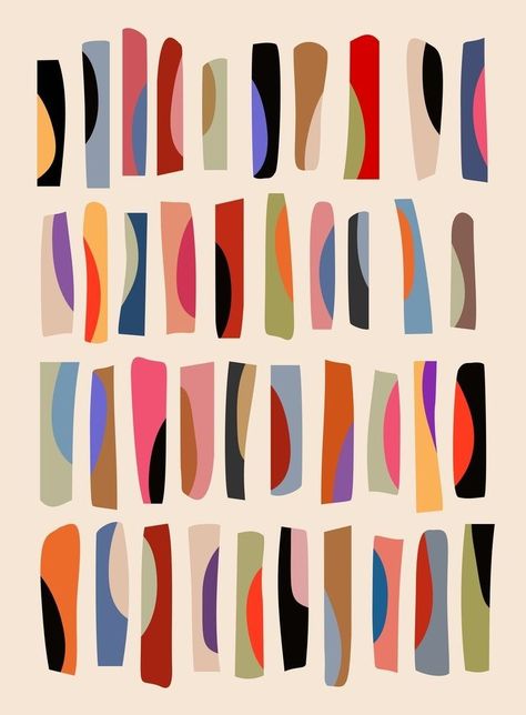 Colour In Design, Saturated Color Art, Cobalt Blue And Brown Color Palette, Art Shapes Design, Color Patterns Design, Colorful Patterns Geometric, Contemporary Colour Palette, Pattern In Art, Abstract Design Pattern