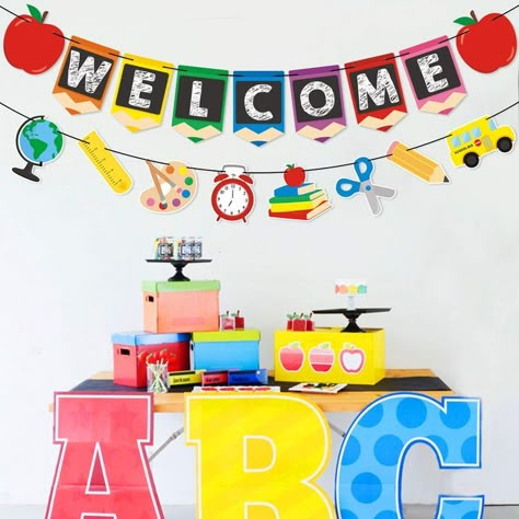 First Day Of Kindergarten Decoration, First Day In School Decoration, First Grade Decor, First School Day Decoration, Welcome Back To School Decorations First Day, Teacher Day Decoration, Welcome To School Decoration, First Day Of School Decoration, First Day Of School Decorations