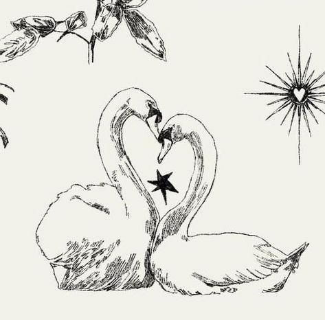 Ephemeral Tattoo, Narcissa Black, Swan Drawing, Swan Tattoo, Theme Tattoo, Aesthetic Tattoo, Arte Inspo, Marauders Era, Mischief Managed