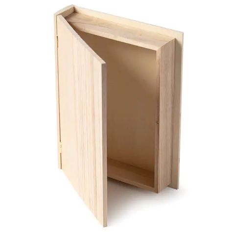 Find the Wooden Book Box By ArtMinds® at Michaels Restauration Hardware, Recipe Box Wooden, Stationary Box, Wood Shop Projects, Wood Book, Wooden Books, Wood Pallet Projects, Pencil Boxes, Small Wood Projects