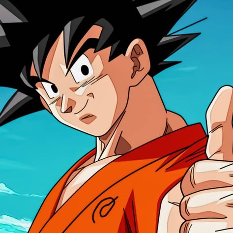 Goku Thumbs Up, Goku Happy, Dbs Icons, Goku Pfp, Doughnut Recipe, Dragon Balls, Anime Profile, Dragon Ball Art, Son Goku