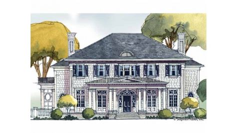 Front Colonial Floor Plans, House Plans Colonial, Southern Colonial, Colonial Style House Plans, Colonial House Plans, Antebellum Homes, Vintage House Plans, Colonial Design, Country Style House Plans