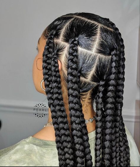 Braids Quick, Jumbo Knotless, Jasmine Hair, Knotless Box Braids, Big Box Braids, Bob Cut Wigs, Geometric Hair Clip, Big Box Braids Hairstyles, Weave Hair