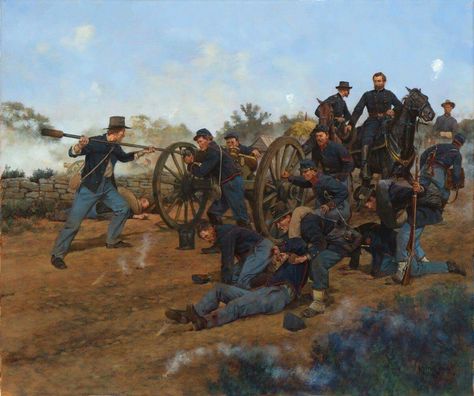 Keith Rocco. He has captured the drama and ferocity of the fighting at the battle of Antietam. General Gibbon orders gun which was over shooting resighted. Battle Of Antietam, Military Diorama, Cowboy Art, Us History, Military Art, Western Art, Military History, American History, Bing Images