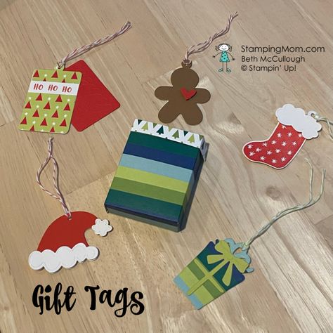 Simple Christmas Tags, Stampin Up Sending, Christmas Gift Tags Handmade, Note Card Gifts, Gift Cards Money, Christmas Gift Packaging, Gift Tags Diy, Card Tutorial, Card Making Inspiration