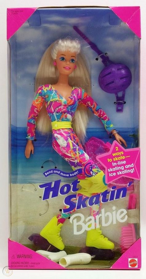 Barbie Hot Skating Doll. No.13511 NRFB | #1978999394 Barbie Skates, Roller Barbie, Aerobics Barbie, Barbie Roller Skates, Roller Skating Barbie, Barbie Scooter, Skating Barbie, Roller Skating Outfits, Y2k Barbie