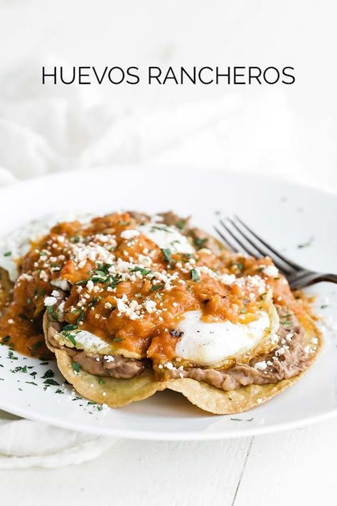 This traditional Mexican Huevos Rancheros recipe is the perfect breakfast recipe loaded up with crispy tortillas, perfectly fried eggs, and tasty homemade salsa. The simplicity and flavors in this dish next level and not-too-mention it’s incredibly simple to prepare. Authentic Huevos Rancheros, Mexican Oatmeal, Huevos Rancheros Recipe, Mexican Brunch, Tostada Recipes, Chef Billy Parisi, Mexican Breakfast Recipes, Mexican Breakfast, Mexican Recipe