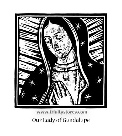 Images Of Mary, Our Lady Of Guadalupe, Lady Of Guadalupe, Black And White Decor, Artwork Display, Wood Plaques, Sacred Art, Giclée Print, White Decor