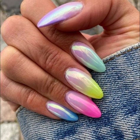 #lashextensions #manicure #unhascolors Nails Design Rainbow, Cute Almond Nails Design, Cute Almond Nails, Almond Nails Designs, Nails Design, Lash Extensions, Almond Nails, Almond, Manicure