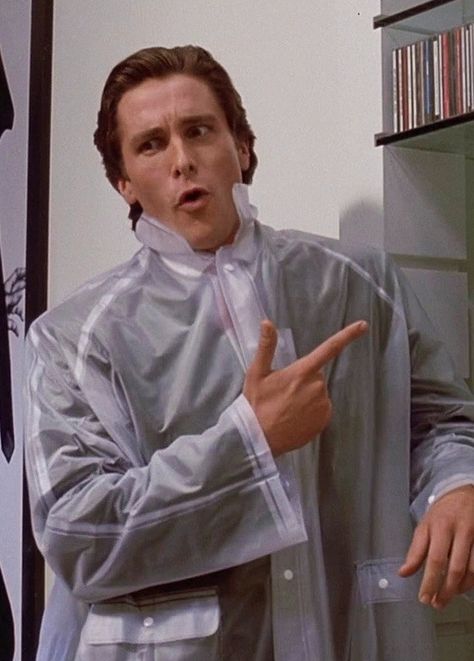 Patrick Bateman, American Psycho. A great book and a great movie!  Nevermind I feel creepy every time I admit to it. #feedmeastraycat American Physco, Pat Bateman, Patrick Bateman, Sigma Male, Great Films, Christian Bale, Film Stills, Scary Movies, Great Movies